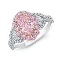 oval pink diamond ring